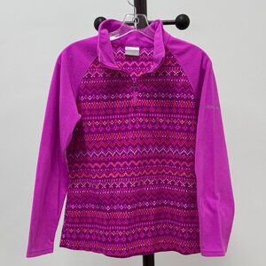 Columbia Girl's Pink Fleece Zip Pullover Size XL (18-20)